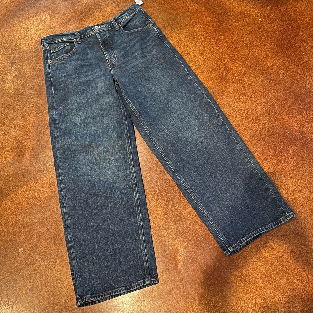 Old Navy Mid-Rise The Slouchy Wide Leg Jeans Sz 10